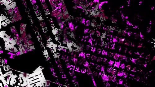 Chaotic Grunge Abstract Text Motion Background Loop