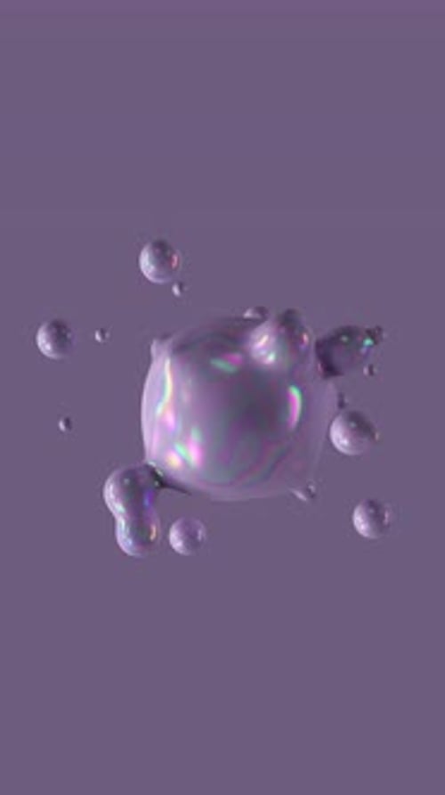 Abstract Iridescent Fluid Shapes Morphing Animation