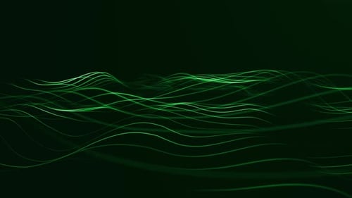 Line Ocean Wave Background Green