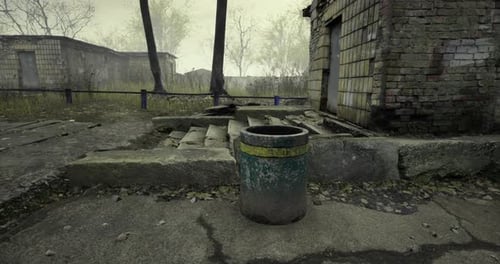 Slow Panning Post-Apocalyptic Grunge Environment