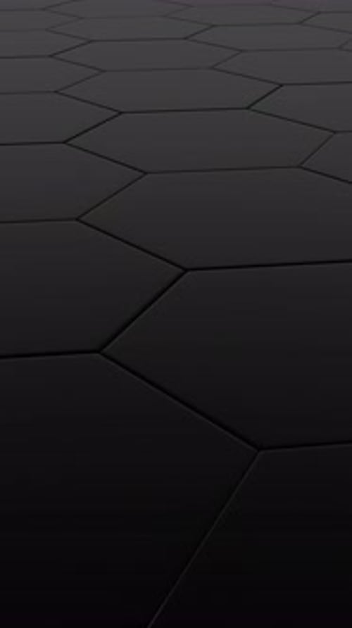 Futuristic Hexagon Grid Animation with Blue Neon Lights