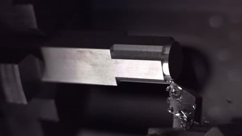 Metal Lathe Cutting Steel with Precision in Factory