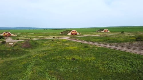 aerial view of the Abandoned airfield