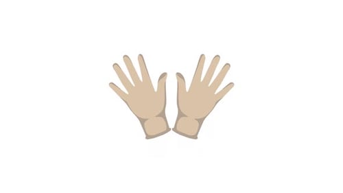 Animated Medical Gloved Hands Gesturing