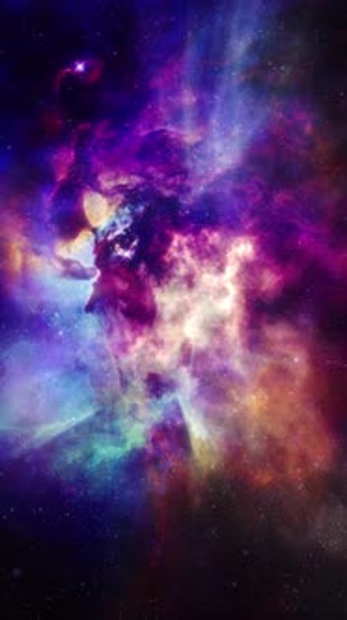 Vibrant Abstract Space Nebula Animated Background