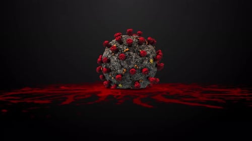Representación 3D del concepto de propagación de la infección por coronavirus (covid-19)