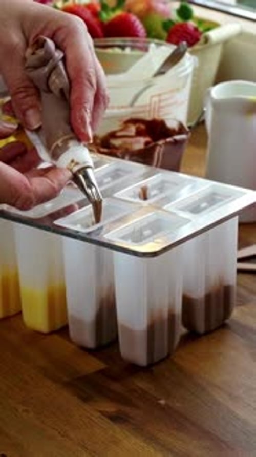 Vertical View Of Ice Cream Making