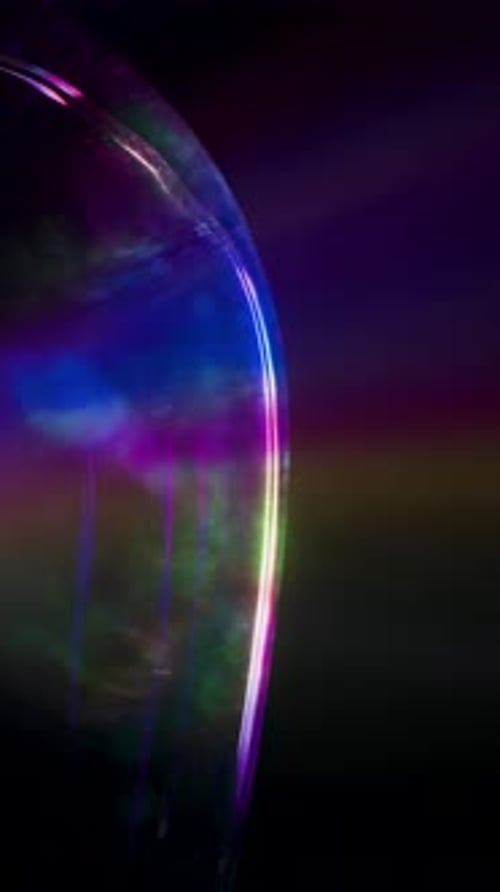 Abstract Neon Light Streaks on Dark Background