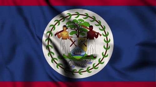 Belize Flag Waving