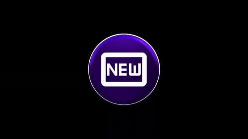 Modern 3D Spinning NEW Icon Button Animation