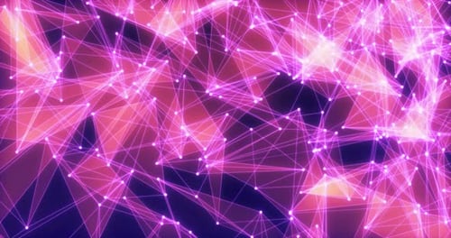 Dynamic Abstract Connected Dots Network Motion Background