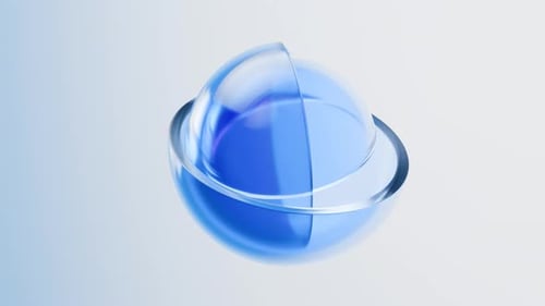 Transparentes Glas mit Farbverlauf