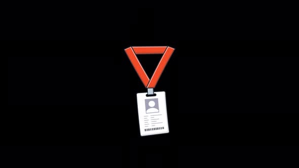 Animated Employee ID Card. Personal Identification Concept Video ...