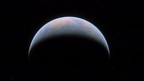 Cinematic Animation of Exoplanet in Another Solar System