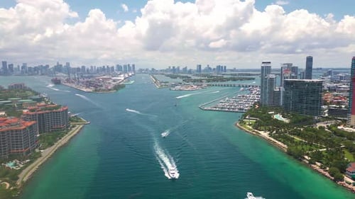Aerial View of Miami Beach Florida