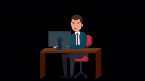 Businessman Talking Animation 4K