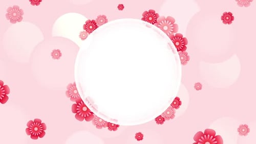 Animated Floral Circular Frame for Weddings and Anniversaries