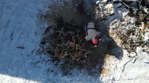 Aerial Wood Chop