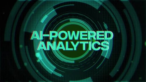 Futuristic HUD Text Reveal for AI Analytics