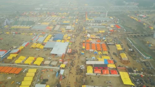 Aerial View of Maha Kumbh Mela