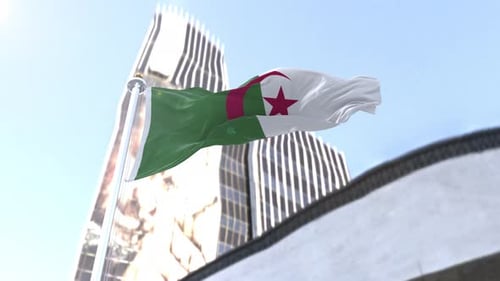 Algeria Flag Loop 4K