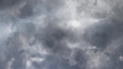 Billowing Gray Storm Clouds Time Lapse
