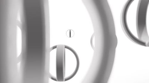 Abstract Smooth Ring Rotation Loop Background Light Gray