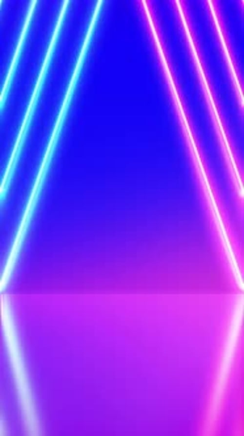 Vertical Neon Glow Lines Background Loop