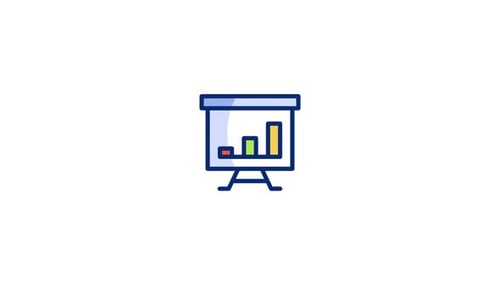 Animating Bar Graph Flat Design for Business Data