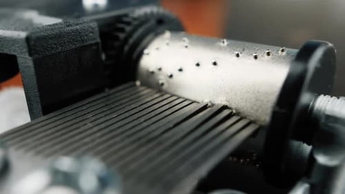 Detailed Close-Up of Music Box Mechanism