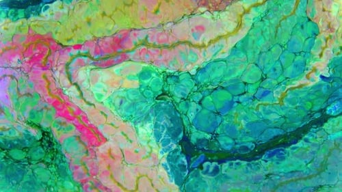 Abstract Fluid Art: Multicolored Liquid Texture
