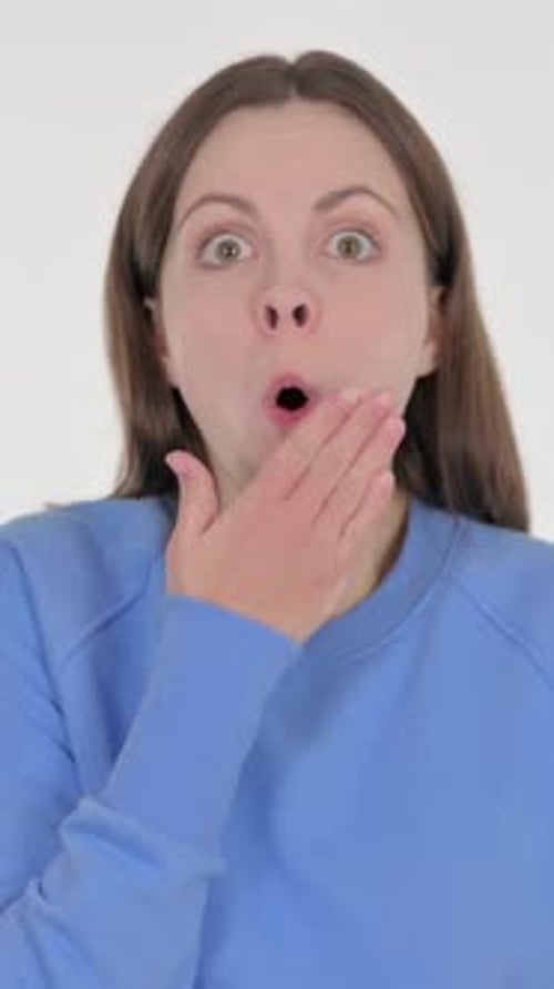 Surprised Woman Reacts to Unexpected News