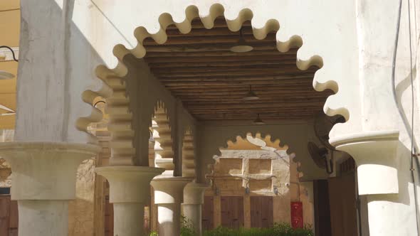Arabesque Architecture Of A Typical Building In Al Fahidi District In ...