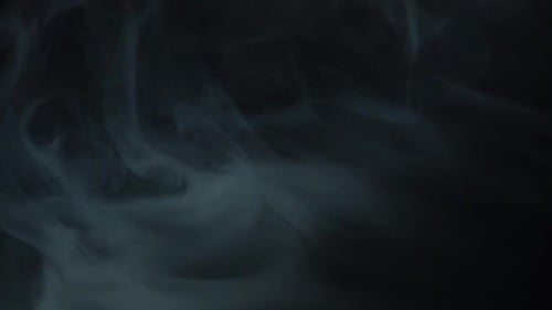 White smoke on black