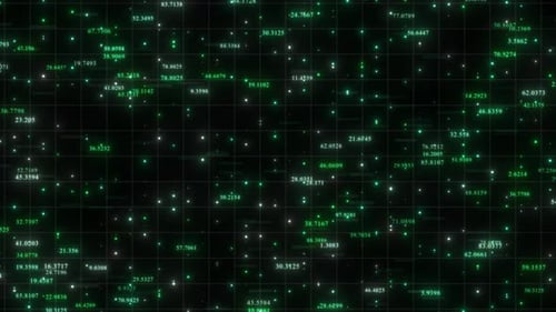 Computer Data And Number Moving Animation, Computer Technology Data Background, Computer Data