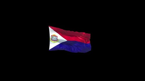 Saint Martin Flag with Alpha Channel