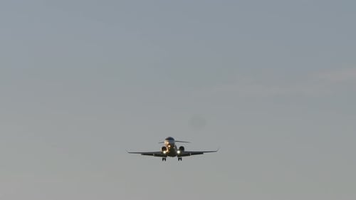 Modern Commercial Airplane Taking Off on a Sunny Day