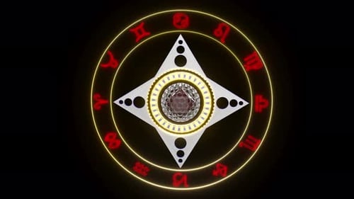 Das magische Sternzeichen der Astrologie kann sich endlos drehen