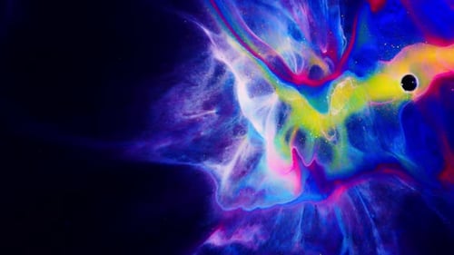 A Beautiful and Colorful Abstract Cosmic Energy Displaying Vibrant Colors in Space