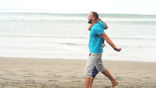 Joggers Hitting High Five After Jog In City, Super Slow Motion 240fps