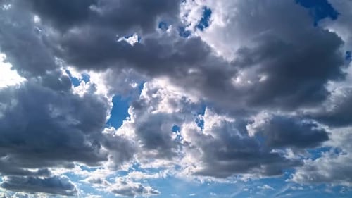 Sky Time Lapse Cumulonimbus Cloud Movement Moving Clouds and Sun Time Lapse The Sky with Clouds