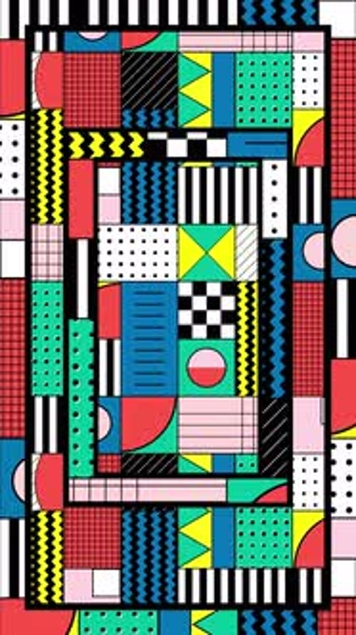 Abstract Memphis Geometric Background