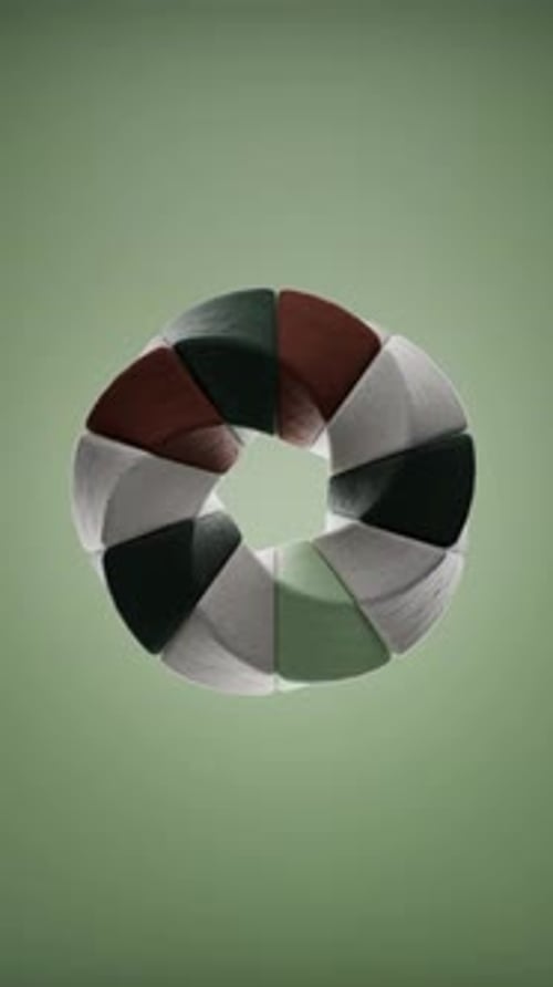 Torus Shapes Looping 3d Rendering