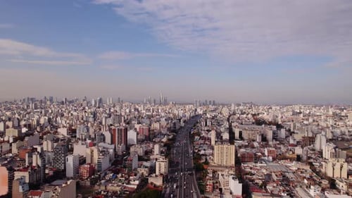 Buenos Aires argentina high altitude drone shot