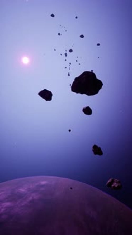 a Large Cluster of Asteroids Near an Unknown Planet Vertical