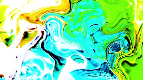 Vibrant Liquid Paint Swirl Abstract Background Animation