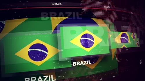 Brazil Flag World News Intro