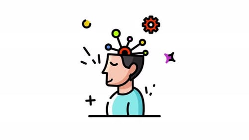 Animated Brainstorming and Creative Idea Development Icon