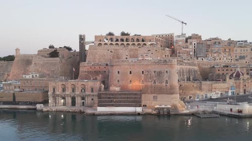 Valletta, Malta aerial cinematic footage made early in the morning