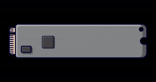 Solid state drive animation. Drive ssd storage animation. SSD M.2 ...